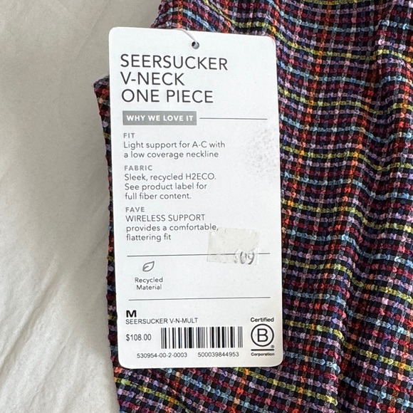 Athleta Multicolor Plaid One-Piece Swimsuit - Picture 6 of 7